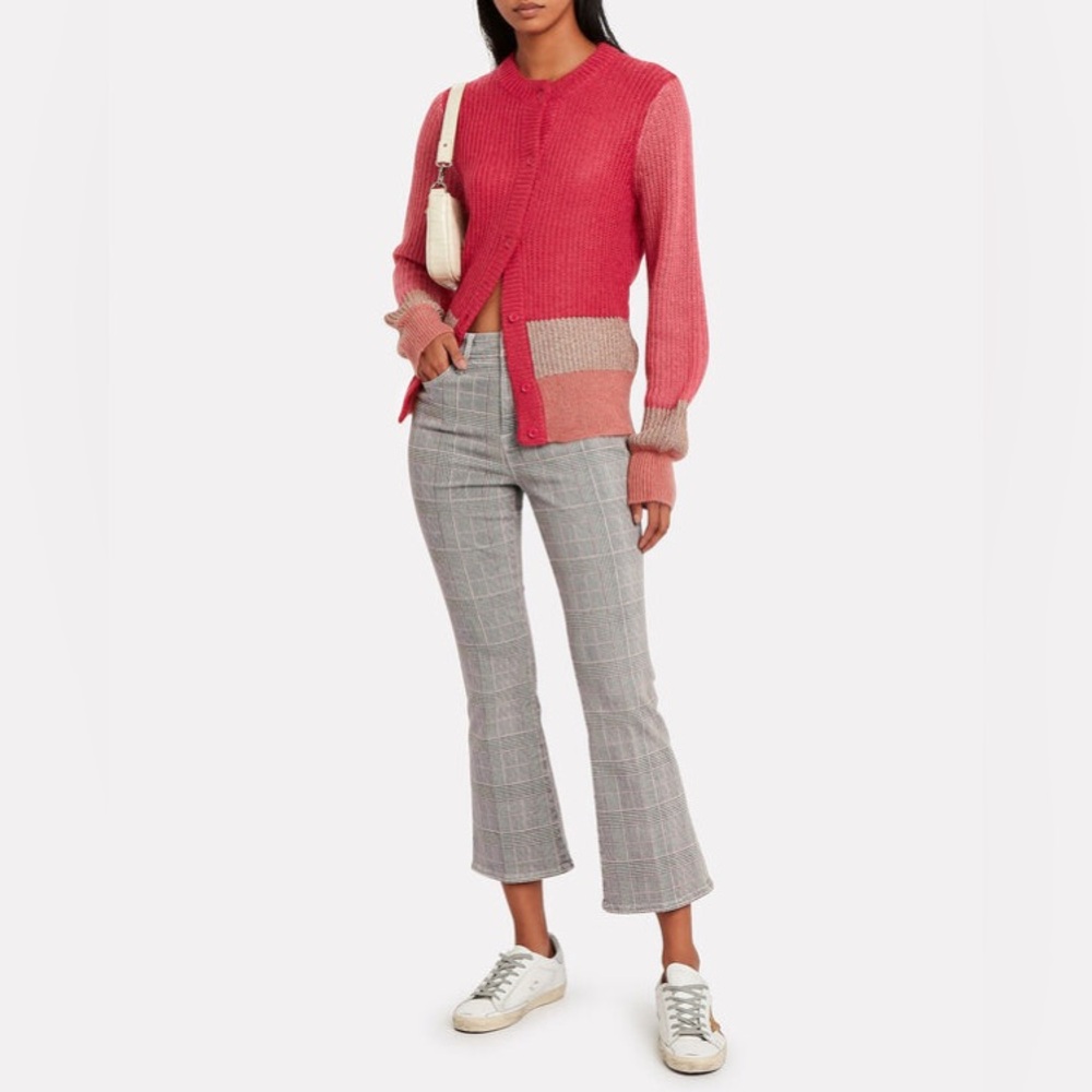 FRAME Le Cropped Mini Boot Plaid Jeans